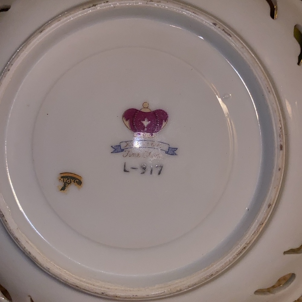 Vintage Kelvin Fine China L-917 Footed Tea Cup & Pierced Saucer - Picture 5 of 5